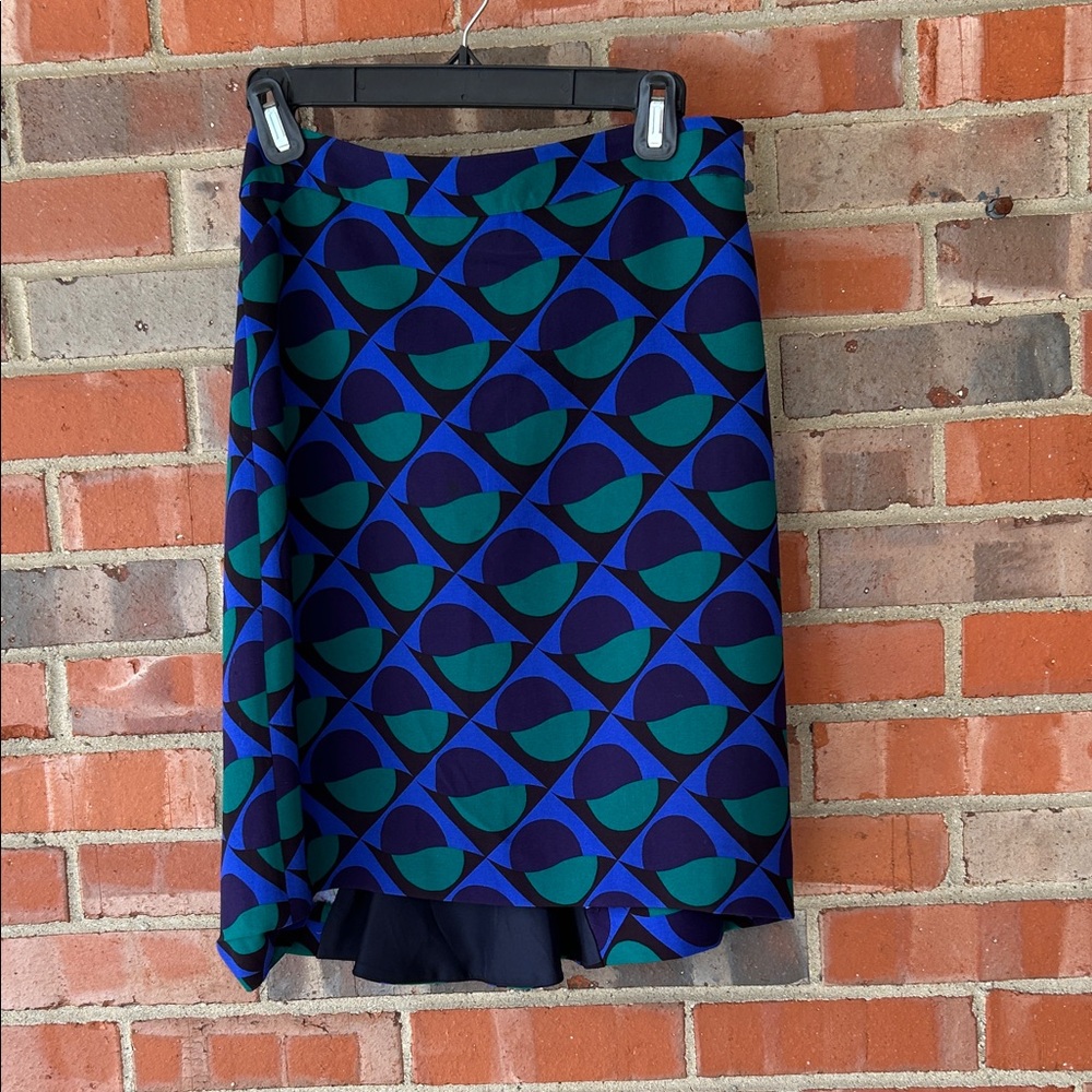 Marc By Marc Jacobs Blue and Green Midi Skirt